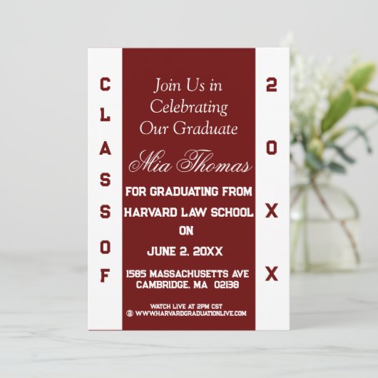 Invitation de diplôme à deux tons (Debout devant)