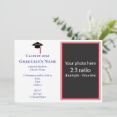 Invitation de diplôme avec Mortarboard (n'importe  (Debout devant)