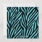 Invitation de diplôme avec photo Turquoise Zebra (Dos)