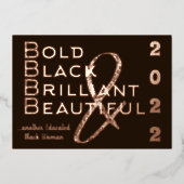 Invitation de diplôme Bold, Black & Brilliant 2022 (Recto)