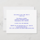 Invitation de diplôme - Casquette bleu et Tassel I (Dos)