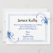 Invitation de diplôme de COLLEGE (Dos)