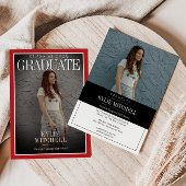 Invitation de diplôme de couverture de magazine