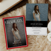 Invitation de diplôme de couverture de magazine