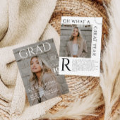 Invitation de diplôme de couverture de magazine, M