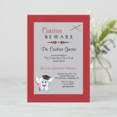 Invitation de diplôme de dentiste (Debout devant)