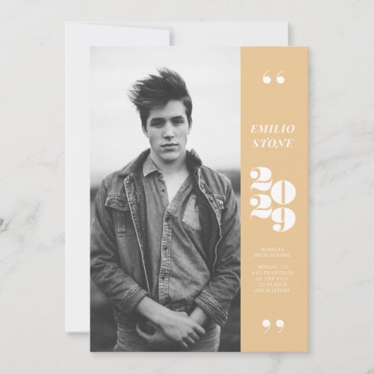 Invitation de diplôme de fin d'études (Devant)