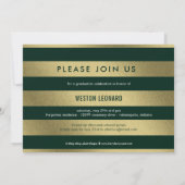 Invitation de diplôme de grade de couronne classiq (Dos)