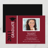 Invitation de diplôme de photographie Classy Burgu (Devant / Derrière)