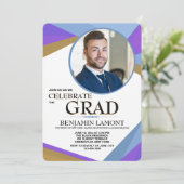 Invitation de diplôme de photographie d'aspect mod (Debout devant)