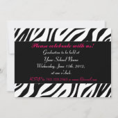 Invitation de diplôme de photographie en rose chau (Dos)