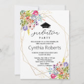 Invitation de diplôme de printemps Fleur sauvage é (Devant)