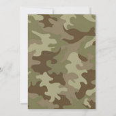 Invitation De Diplôme De Ruban Rouge Et Camouflage (Dos)