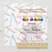 Invitation de diplôme d'enseignant au crayon (Devant / Derrière)