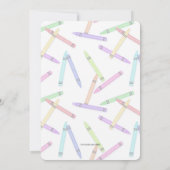 Invitation de diplôme d'enseignant au crayon (Dos)