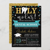 Invitation de diplôme dentaire - Tableau de bord (Devant / Derrière)