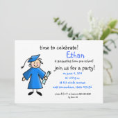 invitation de diplôme d'études préscolaires - garç (Debout devant)