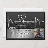 Invitation de diplôme d'infirmière masculine - PHO (Devant)