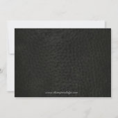 Invitation de diplôme en cuir noir et chrome (Dos)