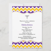 Invitation de diplôme en infirmière Chevron Gold P (Devant)