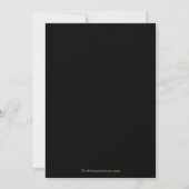 Invitation de diplôme en noir, bleu et blanc (Dos)