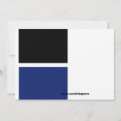 Invitation de diplôme en photo noir et bleu (Dos)