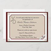 Invitation de diplôme en stéthoscope Médicale (Devant / Derrière)