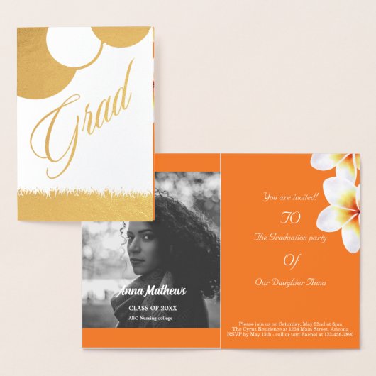 Invitation de diplôme et fiche faire-part (Affichage)