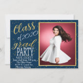 Invitation de diplôme Gold Foil Confetti (Devant)