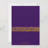 Invitation de diplôme Gold & Purple (Dos)