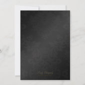Invitation de diplôme gothique en noir et blanc (Dos)