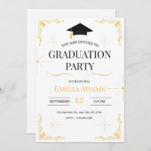 Invitation de diplôme, Graduation moderne Senior (Devant / Derrière)