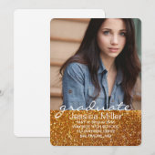 Invitation de diplôme| Gradué brillant (Devant / Derrière)