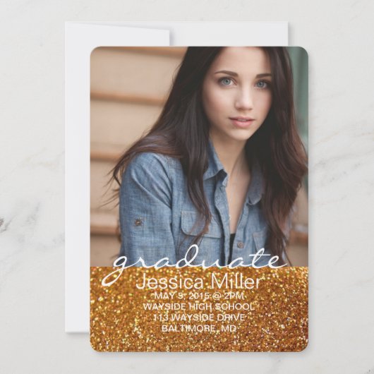 Invitation de diplôme| Gradué brillant (Devant)