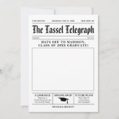 Invitation de diplôme Journal Modèle (Devant)