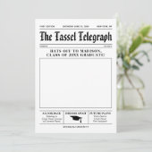 Invitation de diplôme Journal Modèle (Debout devant)