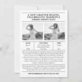 Invitation de diplôme Journal Modèle (Dos)