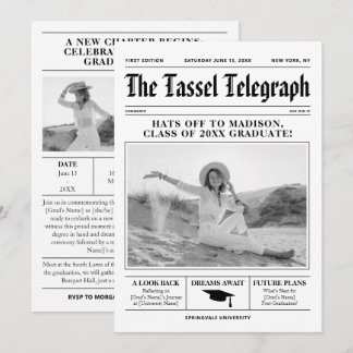 Invitation de diplôme Journal Modèle