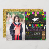 Invitation de diplôme Luau (Devant / Derrière)