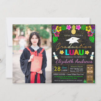 Invitation de diplôme Luau