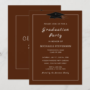 Invitation de diplôme personnalisée Couleurs perso