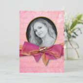 Invitation de diplôme - PHOTO/ANNÉE INSÉRER/Bow ro (Debout devant)