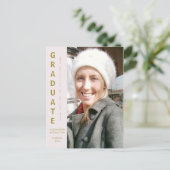 Invitation de diplôme - Photo du diplômé (Debout devant)