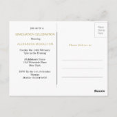 Invitation de diplôme - Photo du diplômé (Dos)