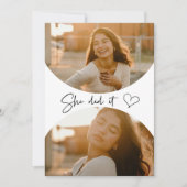 Invitation De Diplôme Supérieur, Elle L'A Fait (Devant)