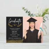 Invitation de diplôme, tendance, élégant (Debout devant)
