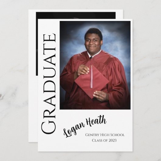 Invitation de diplôme V3 (Devant / Derrière)