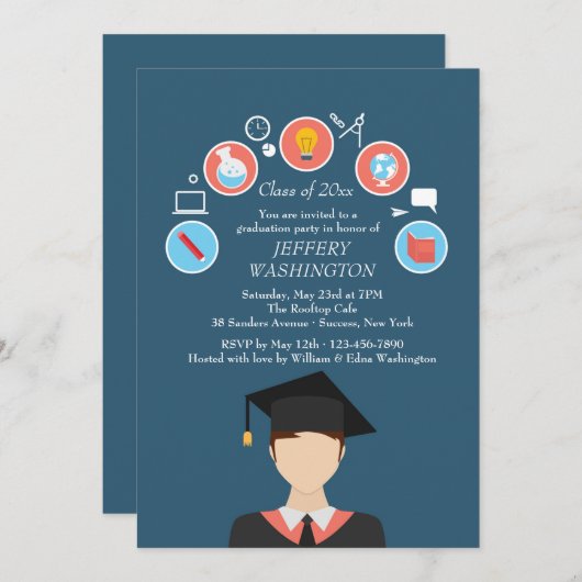 Invitation de diplômés (Devant / Derrière)