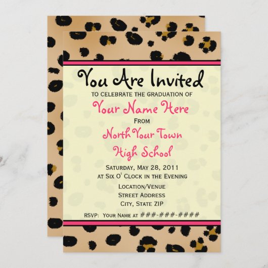 Invitation de diplômes - Classe Leopard 2011 (Devant / Derrière)