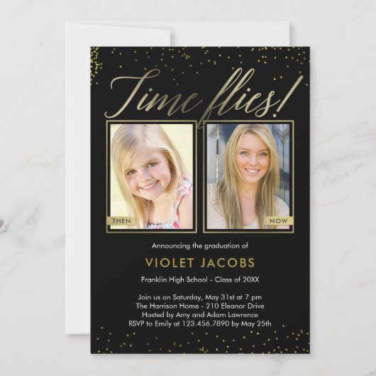 Invitation de diplômes de COULEUR MODIFIABLES (Devant)